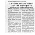 Presseartikel über den Bau des DRK-Heims