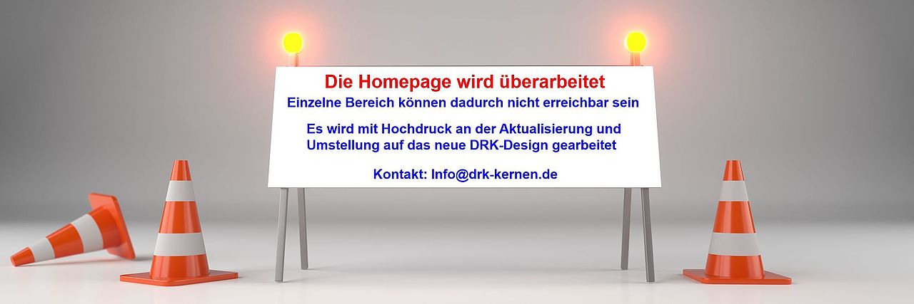 Ankündigung der Umgestaltung der Homepage des DRK OV Kernen